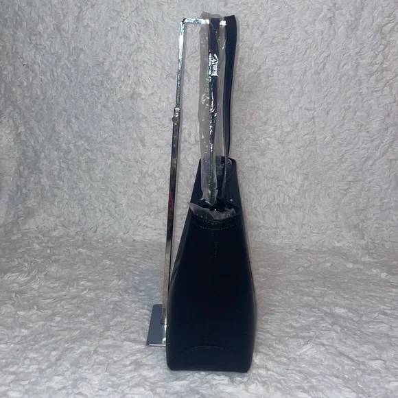 New Longchamp Cavalcade Lambskin Leather Shoulder Tote Bag Purse Black - Picture 7 of 16